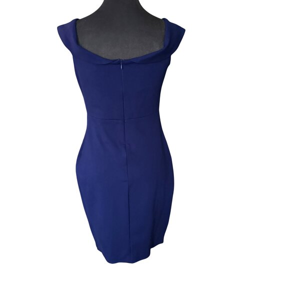 Lulus Womens Royal Blue Asymmetric Hem Cocktail Dress Size M NWT - Picture 4 of 6